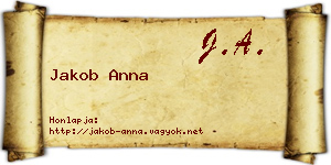 Jakob Anna névjegykártya