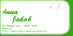 anna jakob business card